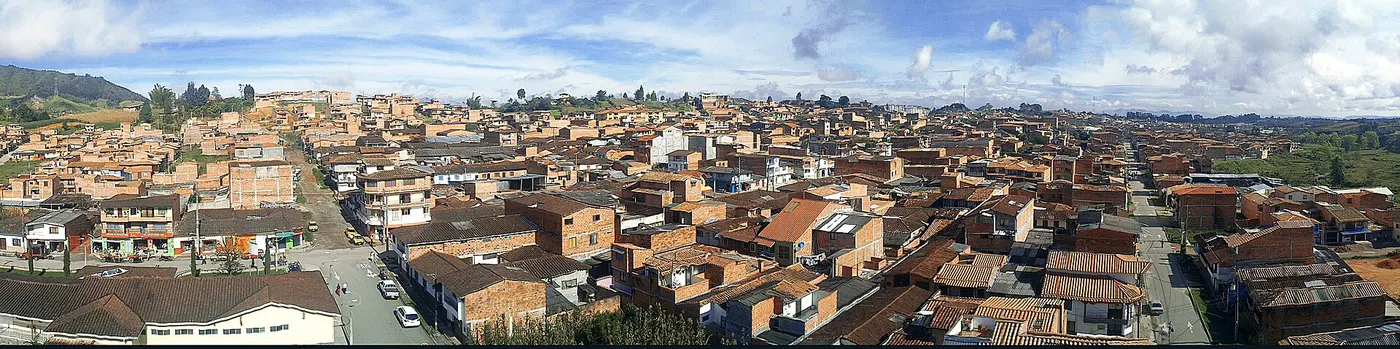Panorámica del casco urbano de El Carmen de Viboral
